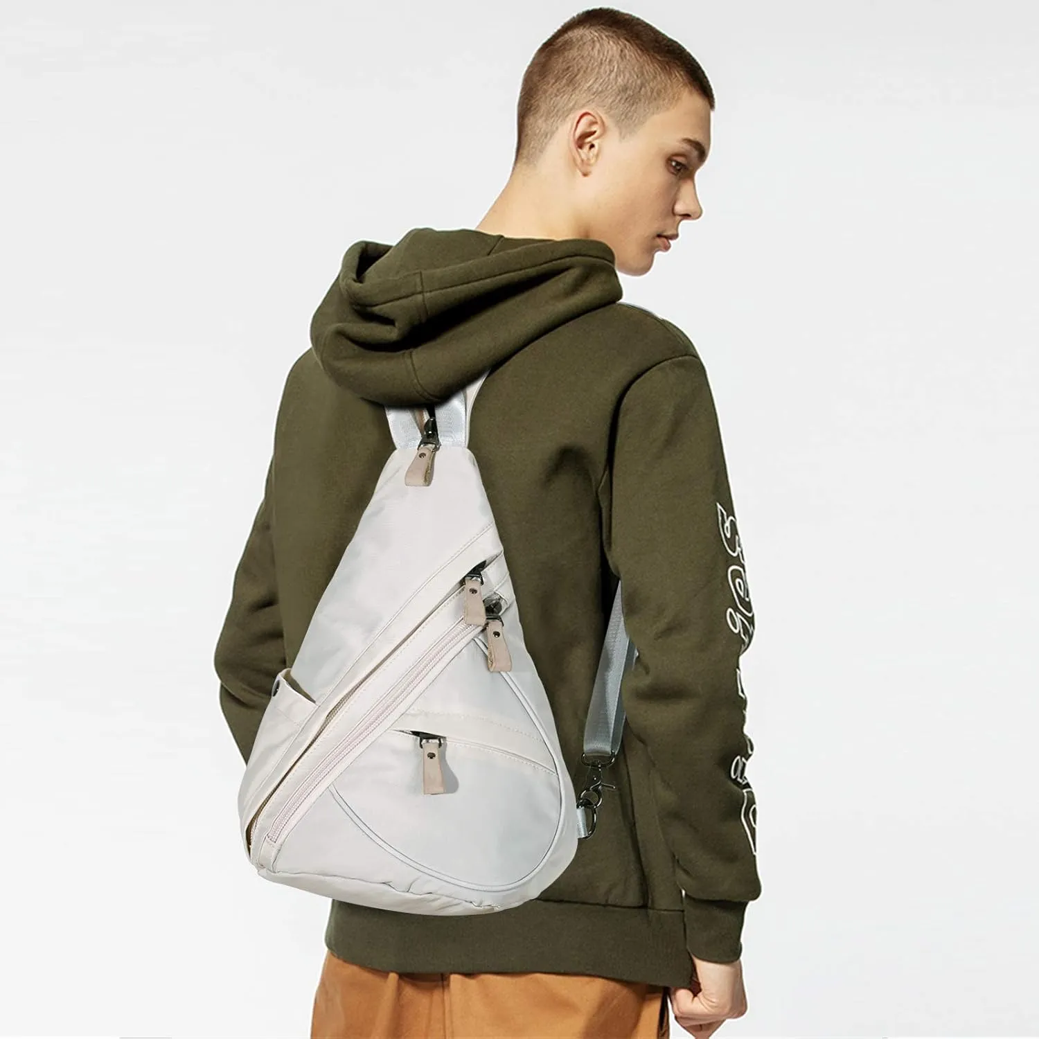 KL928 Nylon Sling Bag - Small Crossbody Backpack Shoulder Casual Daypack Multipurpose Rucksack for Men Women