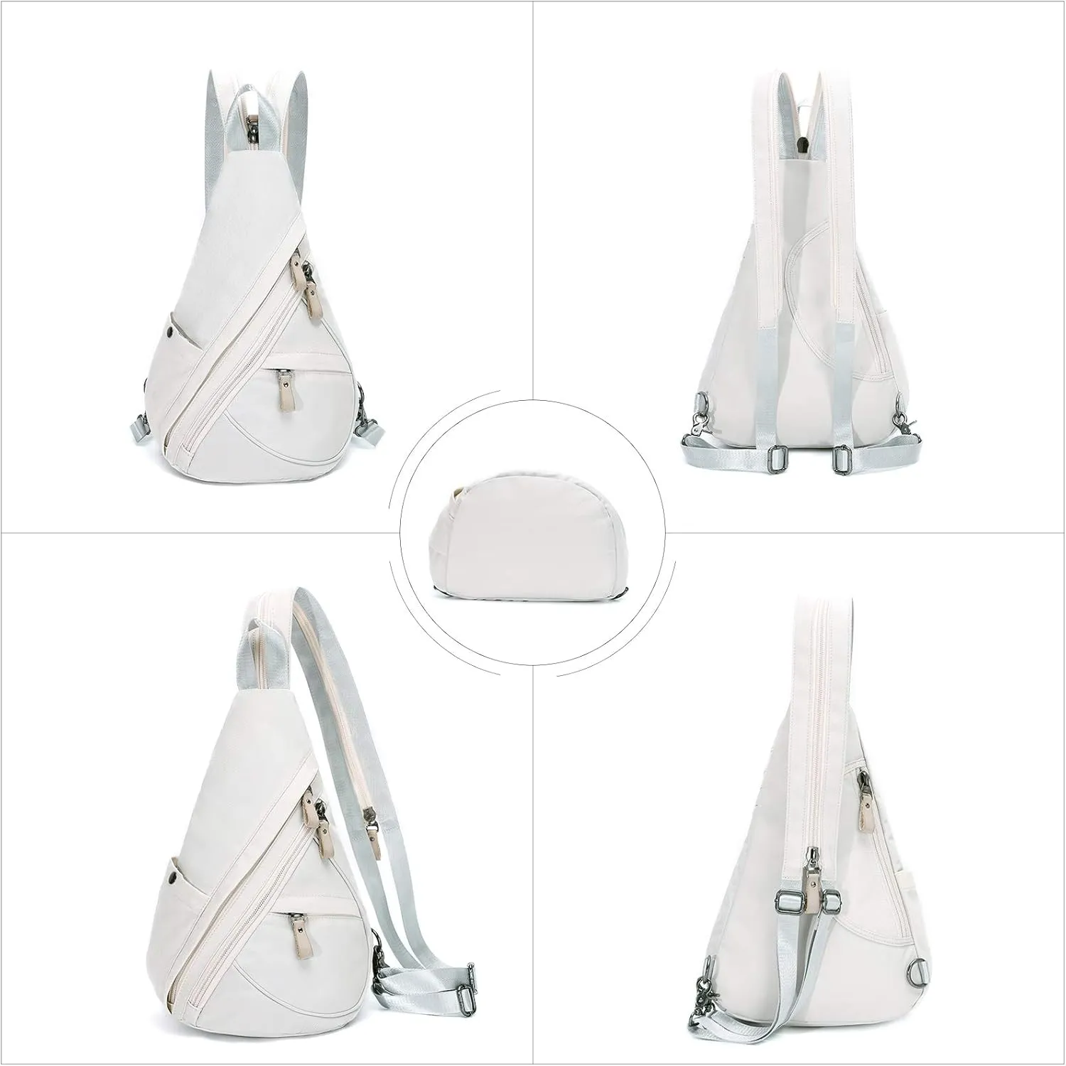 KL928 Nylon Sling Bag - Small Crossbody Backpack Shoulder Casual Daypack Multipurpose Rucksack for Men Women
