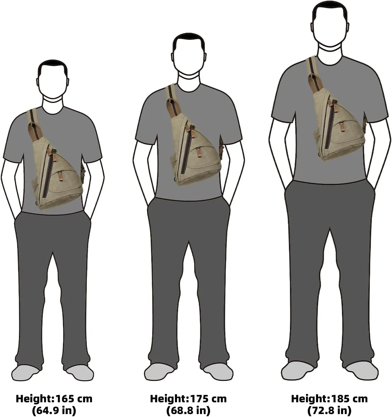 KL928 Sling Bag - Small Crossbody Backpack Shoulder Casual Daypack Rucksack for Men Women