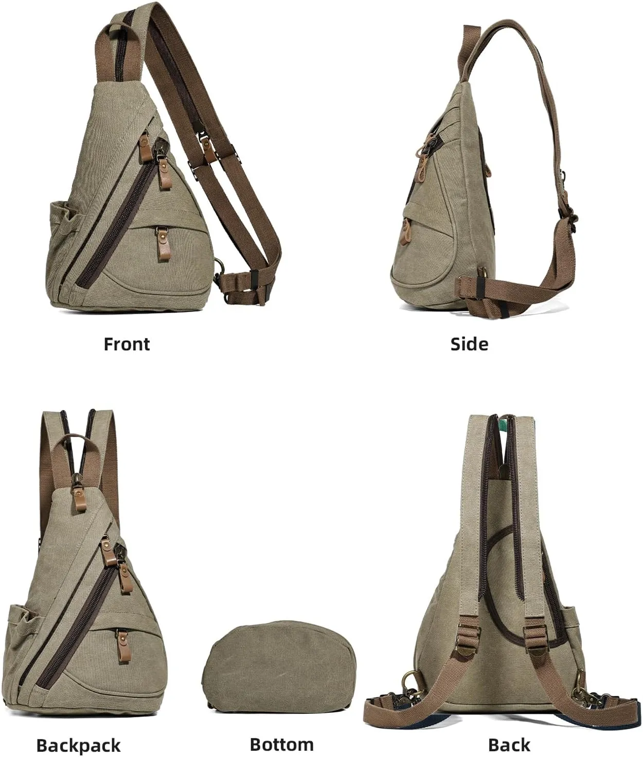 KL928 Sling Bag - Small Crossbody Backpack Shoulder Casual Daypack Rucksack for Men Women
