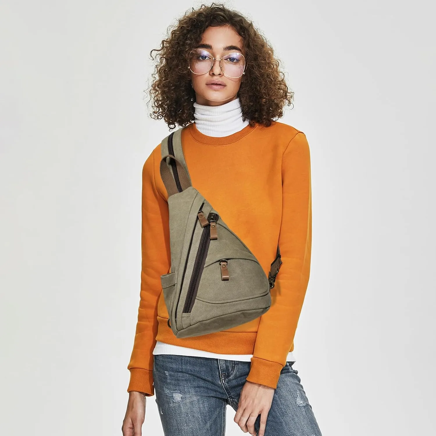 KL928 Sling Bag - Small Crossbody Backpack Shoulder Casual Daypack Rucksack for Men Women