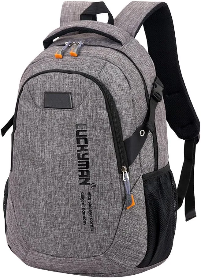 Ladies Multipurpose Design Handbag Comfortable Leather Student Backpacks Fashion Soft Leather Outdoor Backpack(Grey)