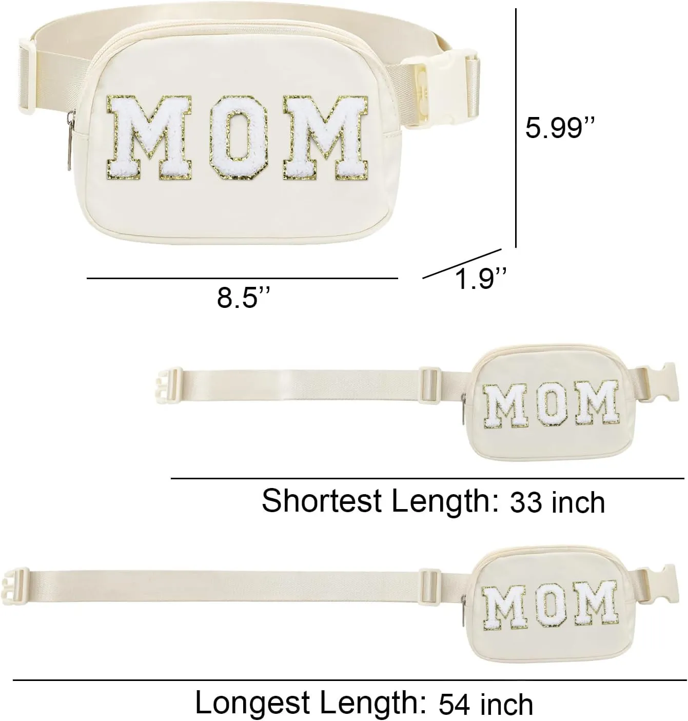 Lamyba Mom Gifts,Mothers Day Gifts for Mom from Daughter/Son,Waterproof & Adjustable Strap Fanny Pack/Crossbody Bag for Mom, New Mom/Boy Mom Gifts,Baseball Mom Accessories,Sports Mom Must Haves