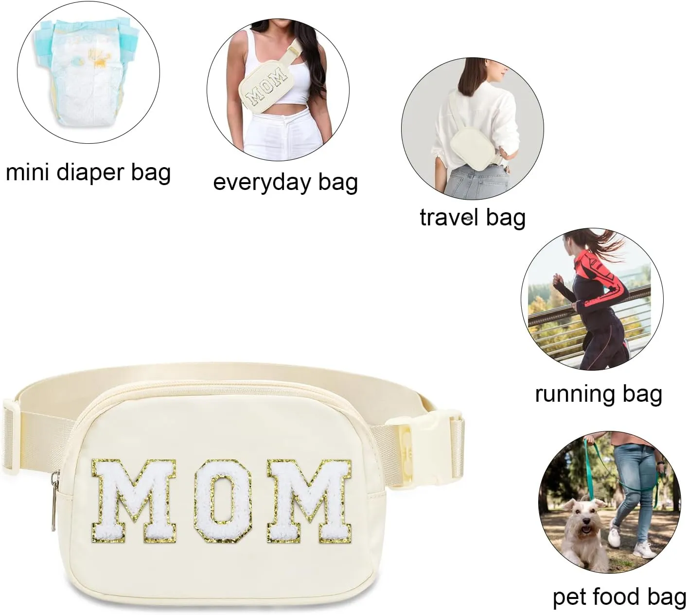 Lamyba Mom Gifts,Mothers Day Gifts for Mom from Daughter/Son,Waterproof & Adjustable Strap Fanny Pack/Crossbody Bag for Mom, New Mom/Boy Mom Gifts,Baseball Mom Accessories,Sports Mom Must Haves