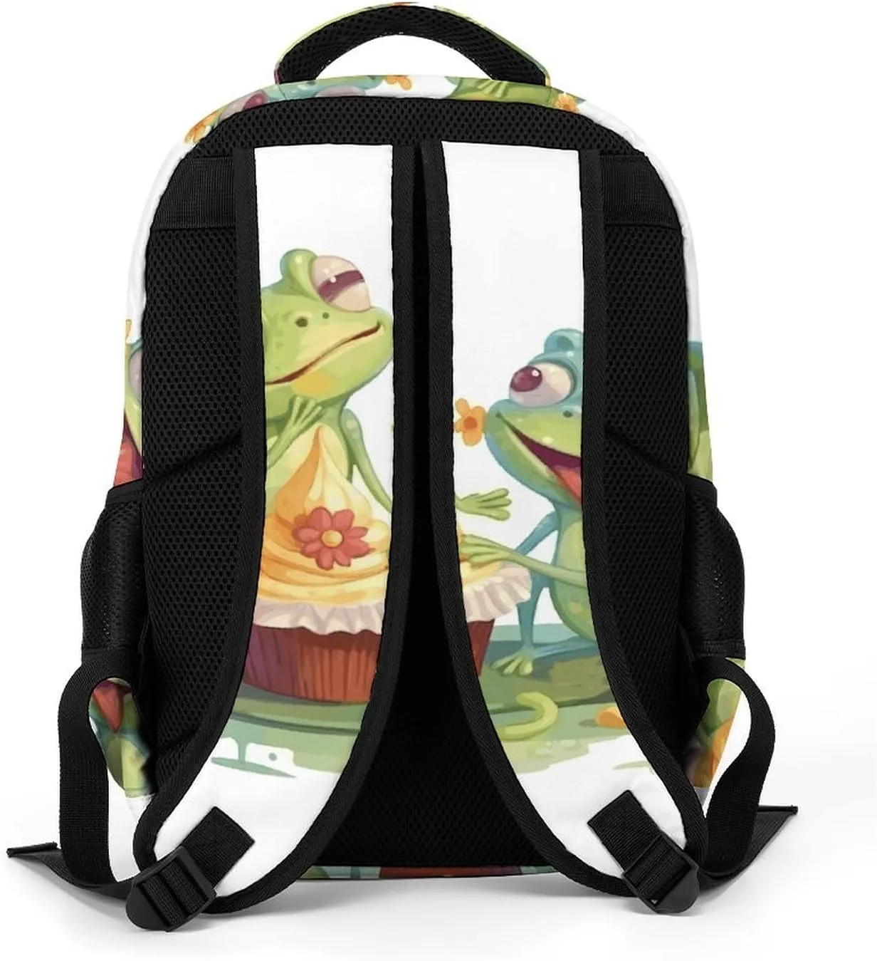 Laptop Backpack for Men Women Daypack Two Frogs Eating Cake Computer Bag Travel Backpacks Laptop Bag