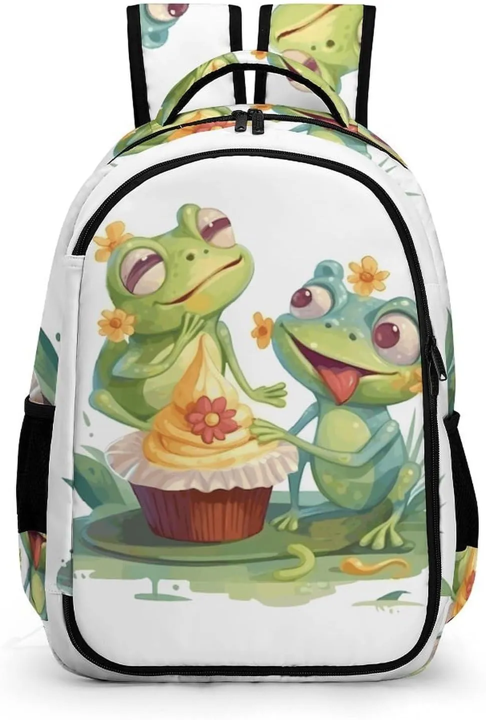 Laptop Backpack for Men Women Daypack Two Frogs Eating Cake Computer Bag Travel Backpacks Laptop Bag