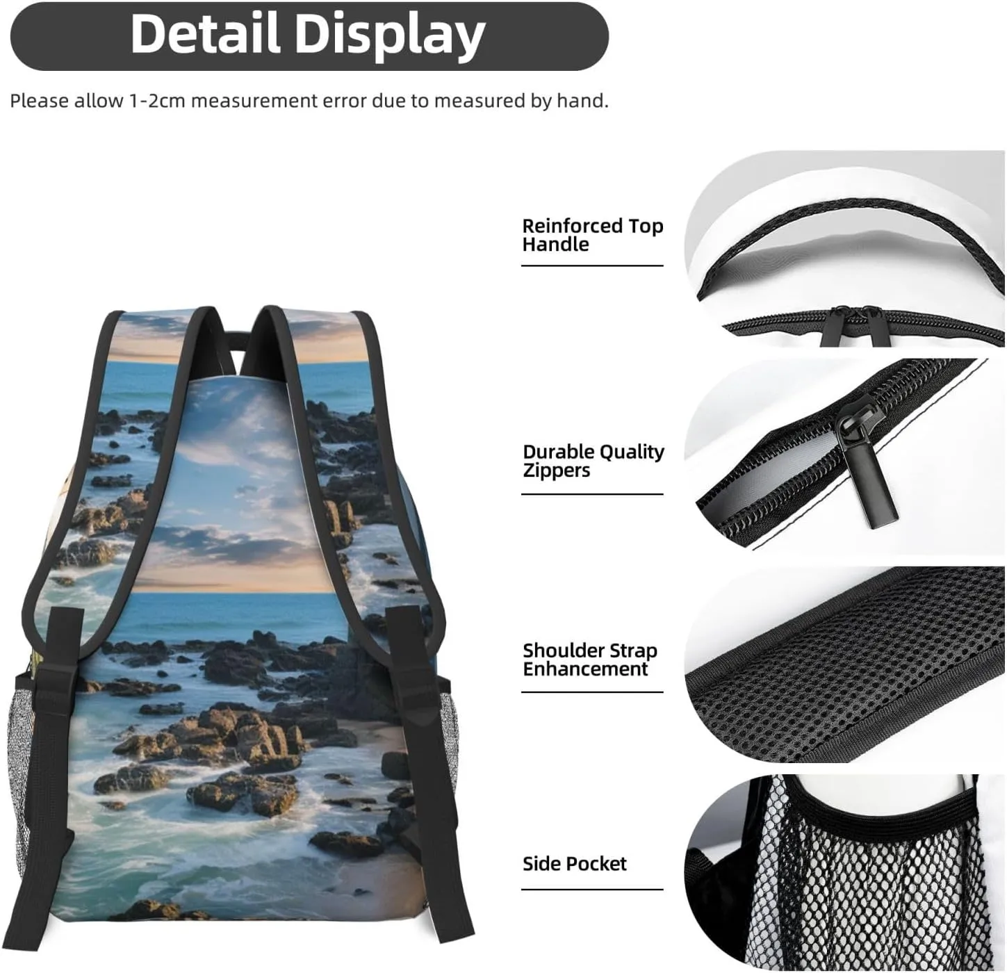 Laptop Backpack for Men Women Lightweight Travel Backpack Beach Lighthouse Daypack Laptop Bag for Travel