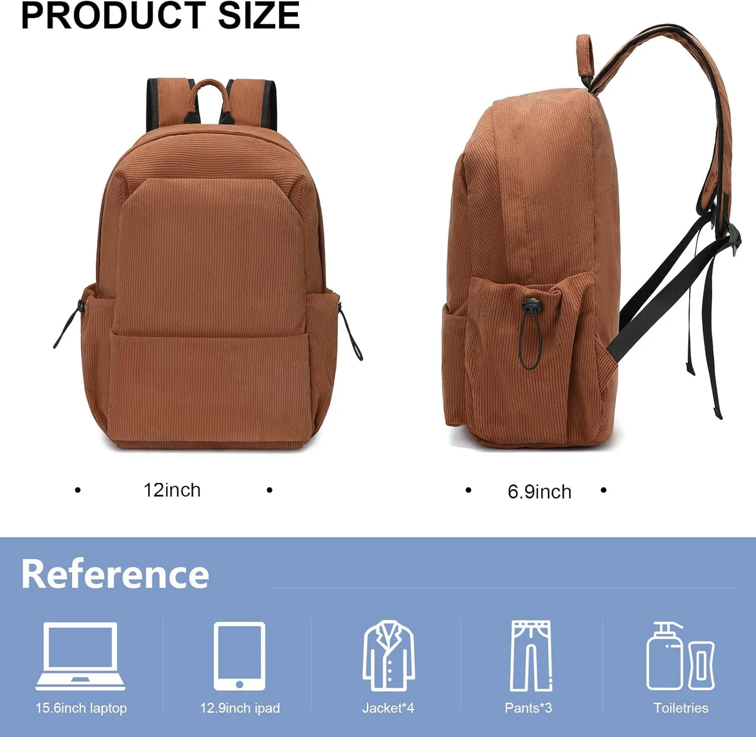Laptop Backpack for Work, College, Travel, Lightweight Waterproof Daily Backpacks for Men Women, Sport Rucksack Computer Bag Fits 15.6 Inch Notebook