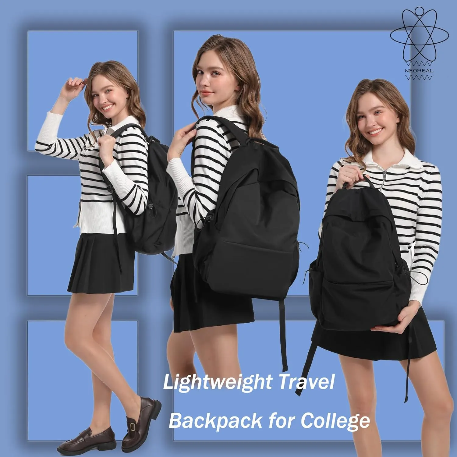 Laptop Backpack for Work, College, Travel, Lightweight Waterproof Daily Backpacks for Men Women, Sport Rucksack Computer Bag Fits 15.6 Inch Notebook