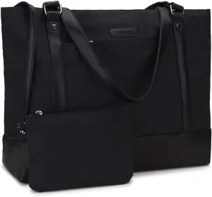 Laptop Tote Bag for Women, 15.6 Inch Computer Shoulder Bag Teacher Work Bag Travel Purse with Small Pouch VONXURY
