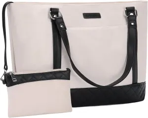 Laptop Tote Bag for Women, 15.6 Inch Computer Shoulder Bag Teacher Work Bag Travel Purse with Small Pouch VONXURY