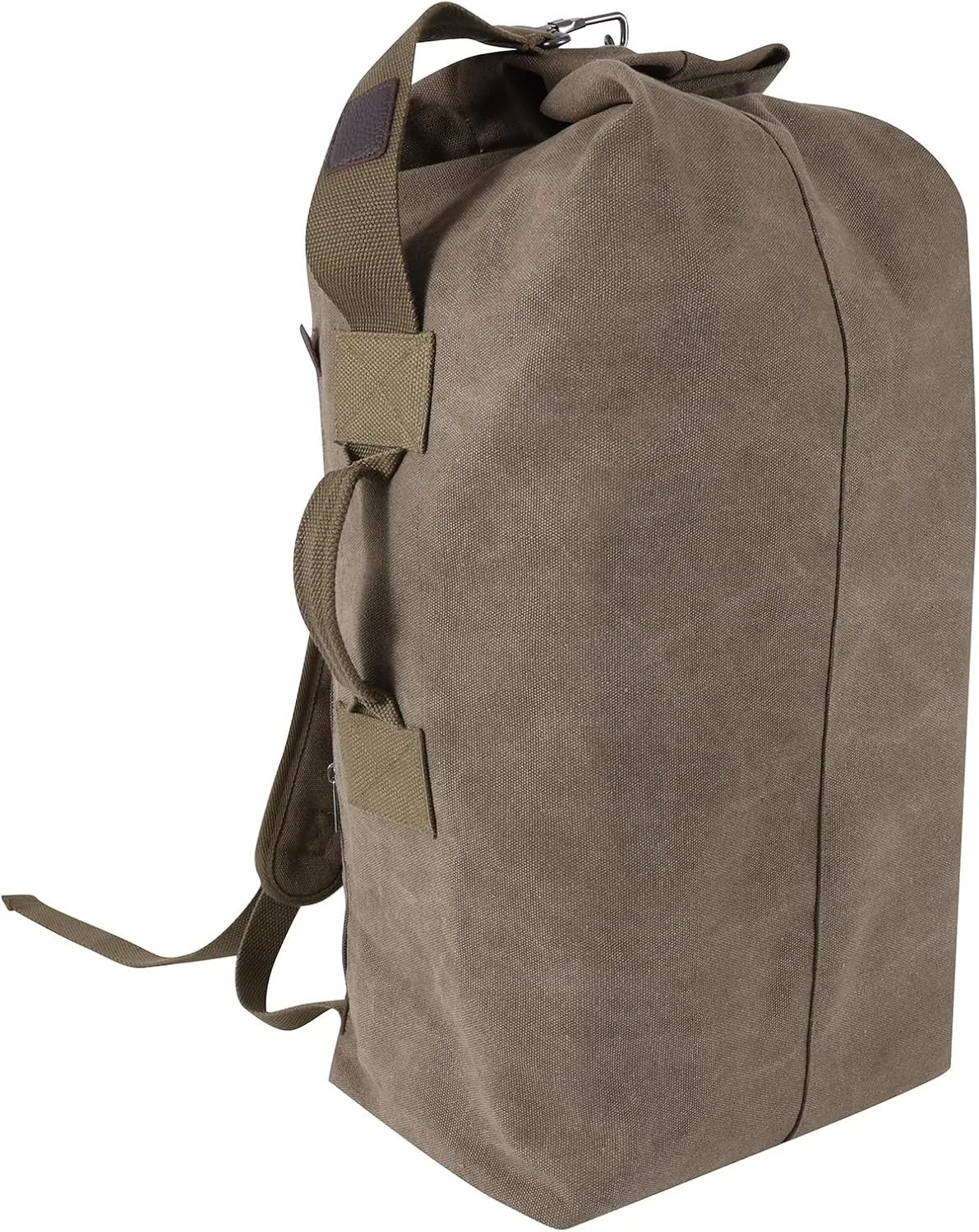 Large Capacity Canvas Leisure Backpack Tactical Military Duffel Bags Travel Climbing Bag,Gym Bag Top Load for Outdoor Sports (Army Green, Upgrade L)