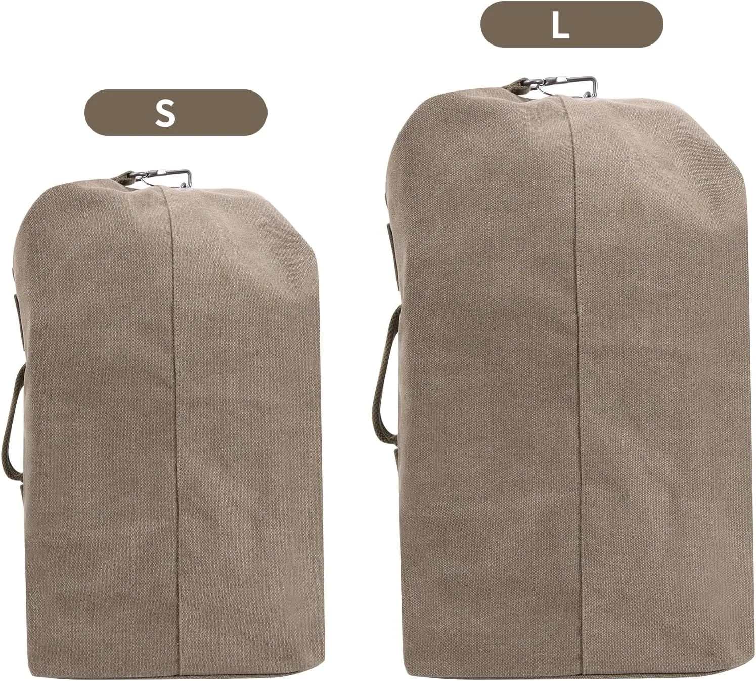 Large Capacity Canvas Leisure Backpack Tactical Military Duffel Bags Travel Climbing Bag,Gym Bag Top Load for Outdoor Sports (Army Green, Upgrade L)