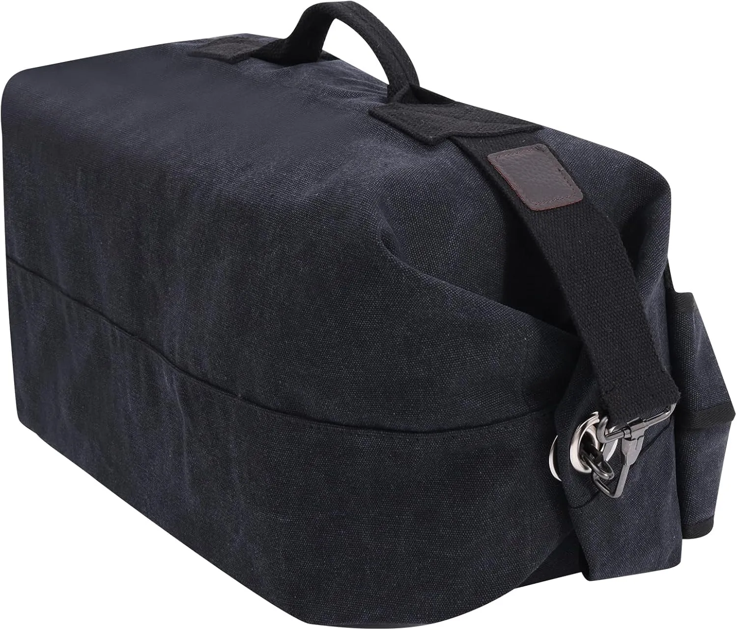 Large Capacity Canvas Leisure Backpack Tactical Military Duffel Bags Travel Climbing Bag,Gym Bag Top Load for Outdoor Sports (Black, Regular Style L)