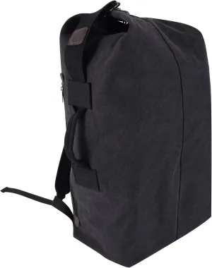 Large Capacity Canvas Leisure Backpack Tactical Military Duffel Bags Travel Climbing Bag,Gym Bag Top Load for Outdoor Sports (Black, Upgrade L)