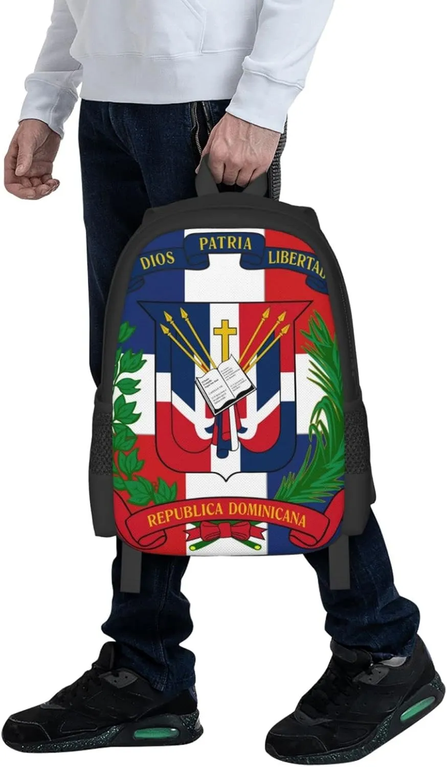 Large Capacity Rucksack, for Dominican Republic Flag Anti-Theft Multipurpose Bookbag, Daypack Backpack, Travel Hiking & Camping Rucksack, Laptop Backpack