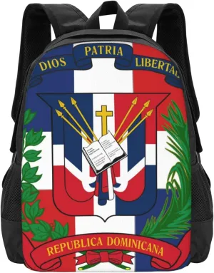 Large Capacity Rucksack, for Dominican Republic Flag Anti-Theft Multipurpose Bookbag, Daypack Backpack, Travel Hiking & Camping Rucksack, Laptop Backpack