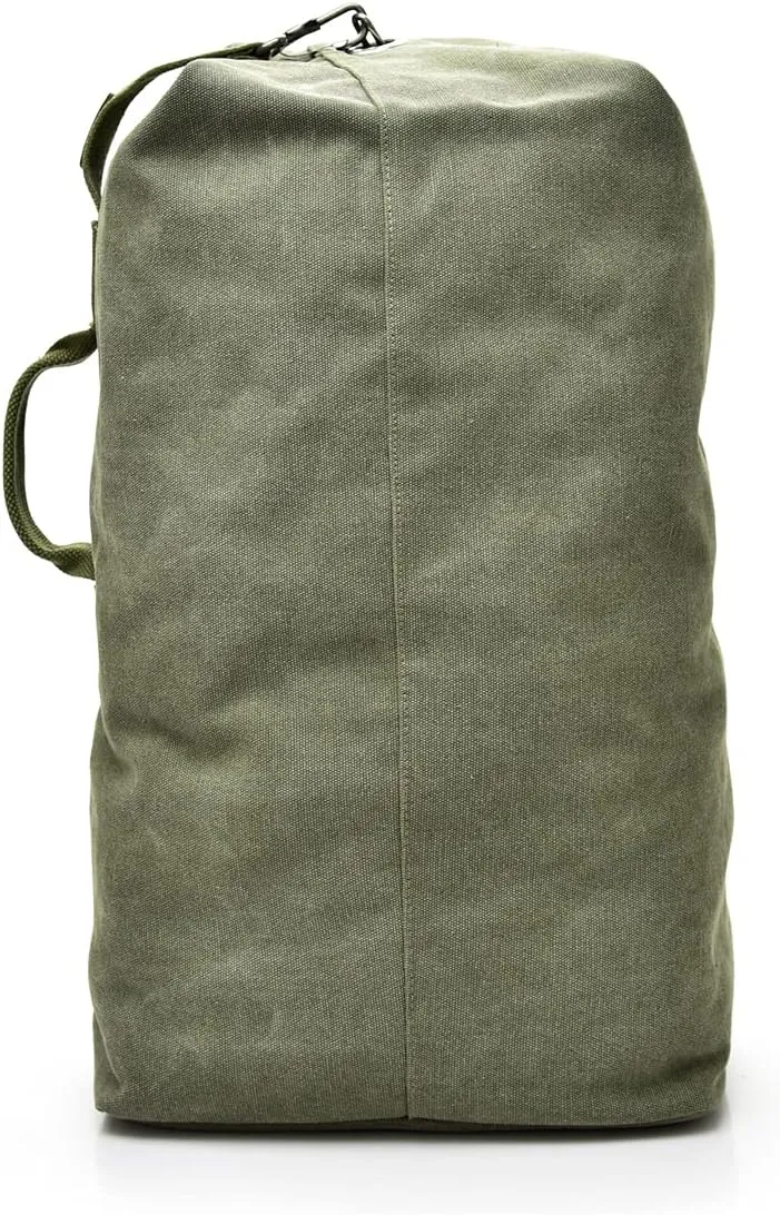 Large Capacity Travel Climbing Bag Tactical Military Duffel Bag Top Load Double Strap Canvas Backpack