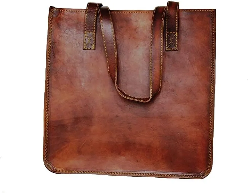 Leather Vintage Gypsy bag Vintage tote bag shoulder bag Women leather top handlebags Leather bags for women
