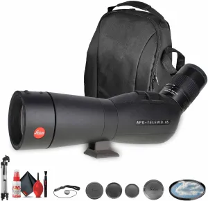 Leica APO-Televid 25-50x65mm Spotting Scope (Angled Viewing) (40149)   Tripod   Backpack   Cleaning Kit   67mm UV Filter   Cap Keeper