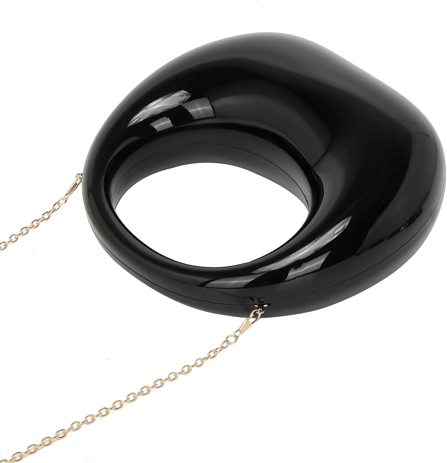 LETODE Acrylic Clutch Purses for Women Evening Handbag Top-handle Moon Hobo Bag