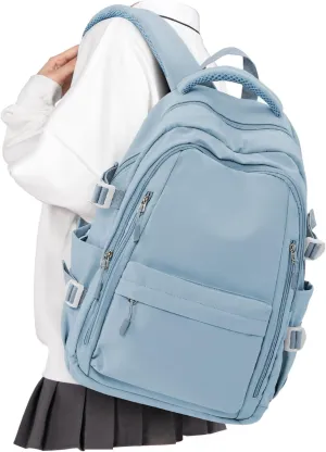 Lightweight Backpack for Women, Large Laptop Travel Backpack Casual Daypack Bag Rucksack for Men.Light Blue