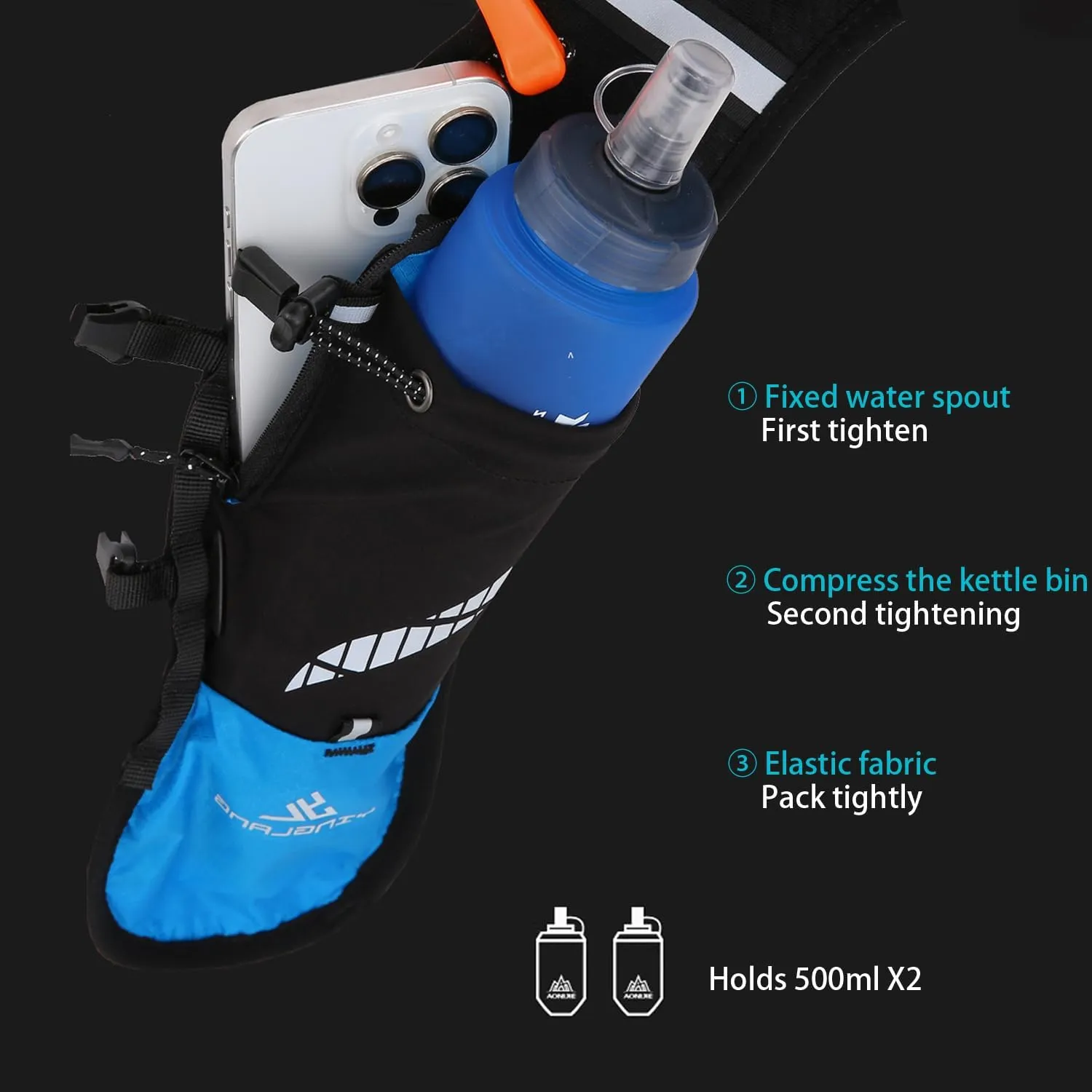 Lightweight Backpack Running Backpack for Men & Women, 6L Breathable Bike Rucksack for Cycling Hiking Outdoor Sports and Travel