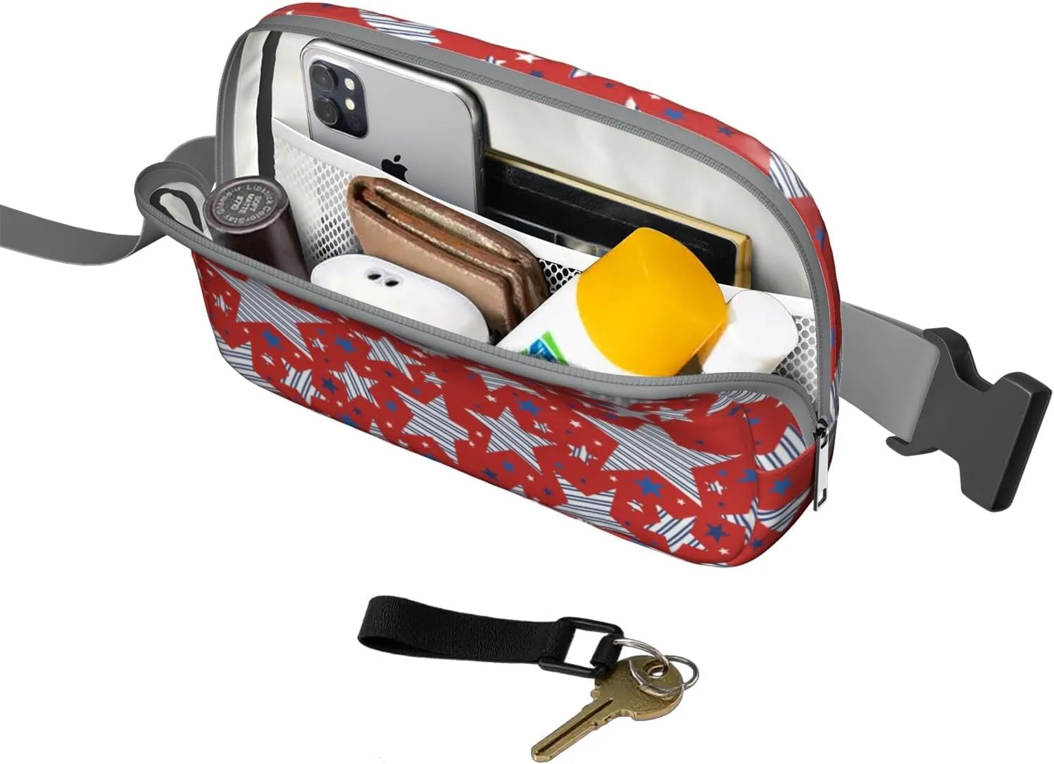 Lightweight Zipper Fanny Pack for Women – Water-Repellent Mini Everywhere Crossbody with Adjustable StrapFashion Pattern Belt Bag for Teen Girls Cute Trendy Stuff Travel Essentials waist bag.