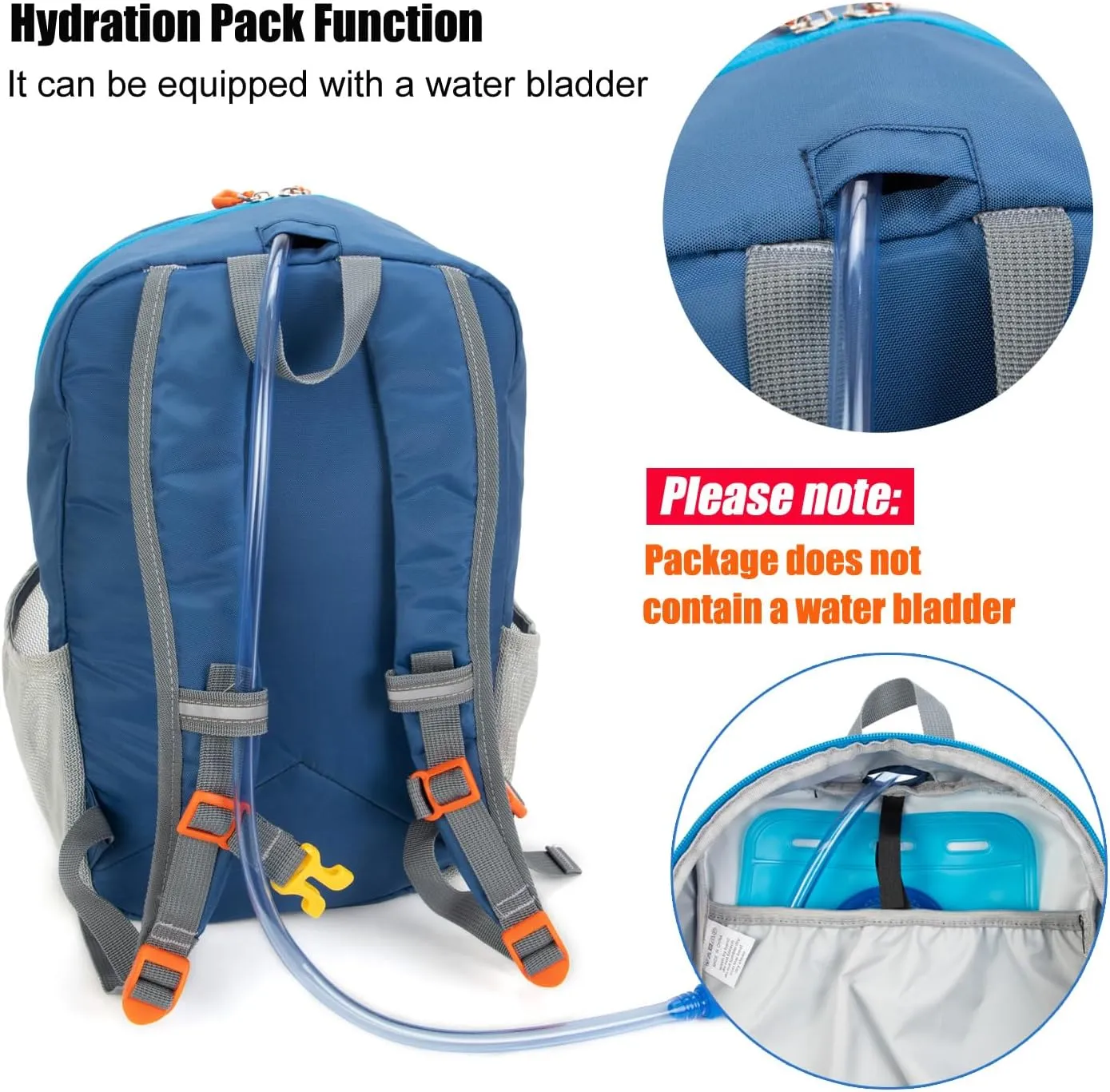 Little Kids Hiking Backpack for Boys or Girls, Small Daypack for Camping or Travel (Blue, Small)