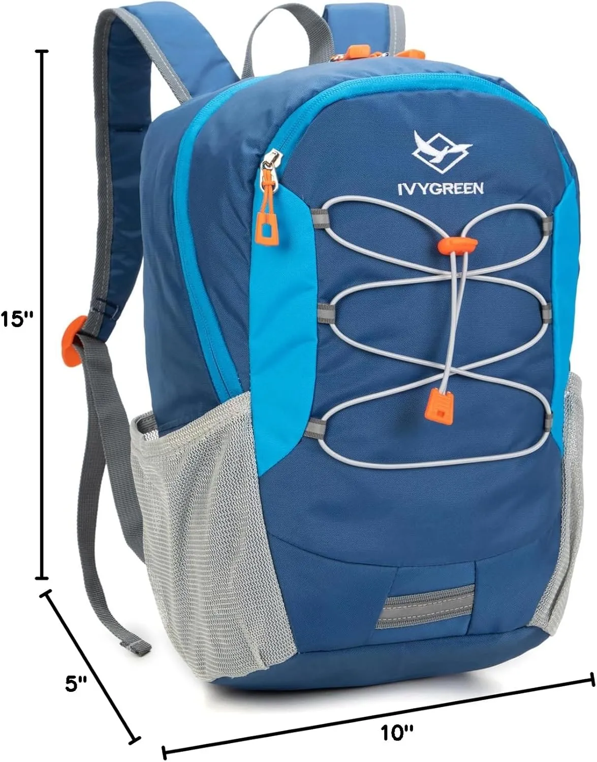 Little Kids Hiking Backpack for Boys or Girls, Small Daypack for Camping or Travel (Blue, Small)