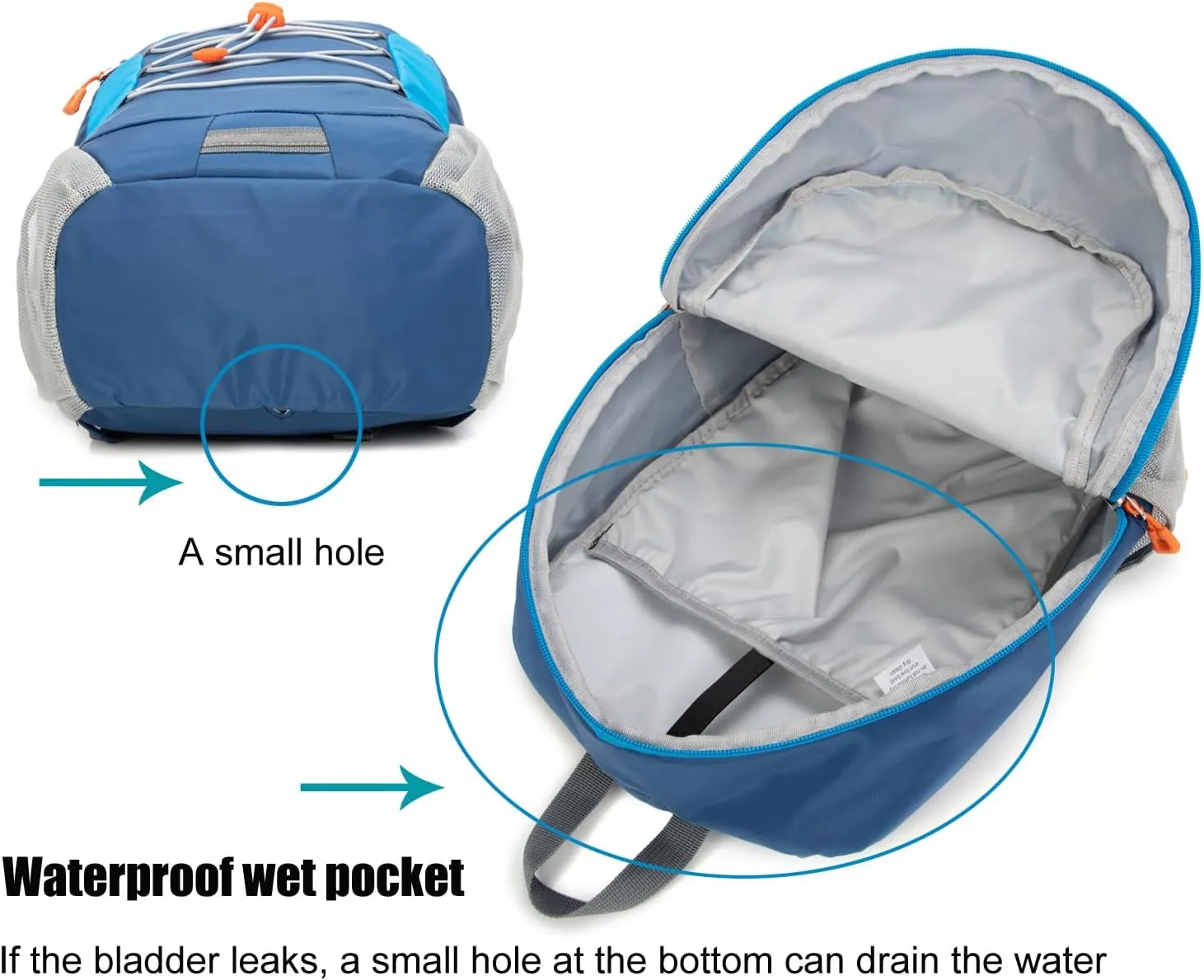 Little Kids Hiking Backpack for Boys or Girls, Small Daypack for Camping or Travel (Blue, Small)