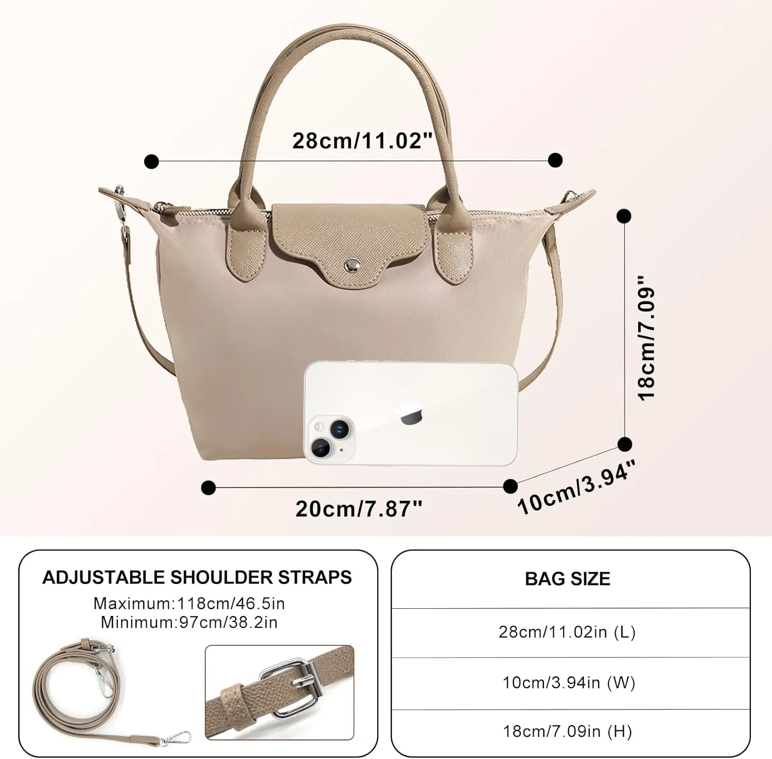 Long Keeper Mini Crossbody Bag for Women Casual Lightweight Small Nylon Tote Bag Ladies Shoulder Purses & Handbags With Strap