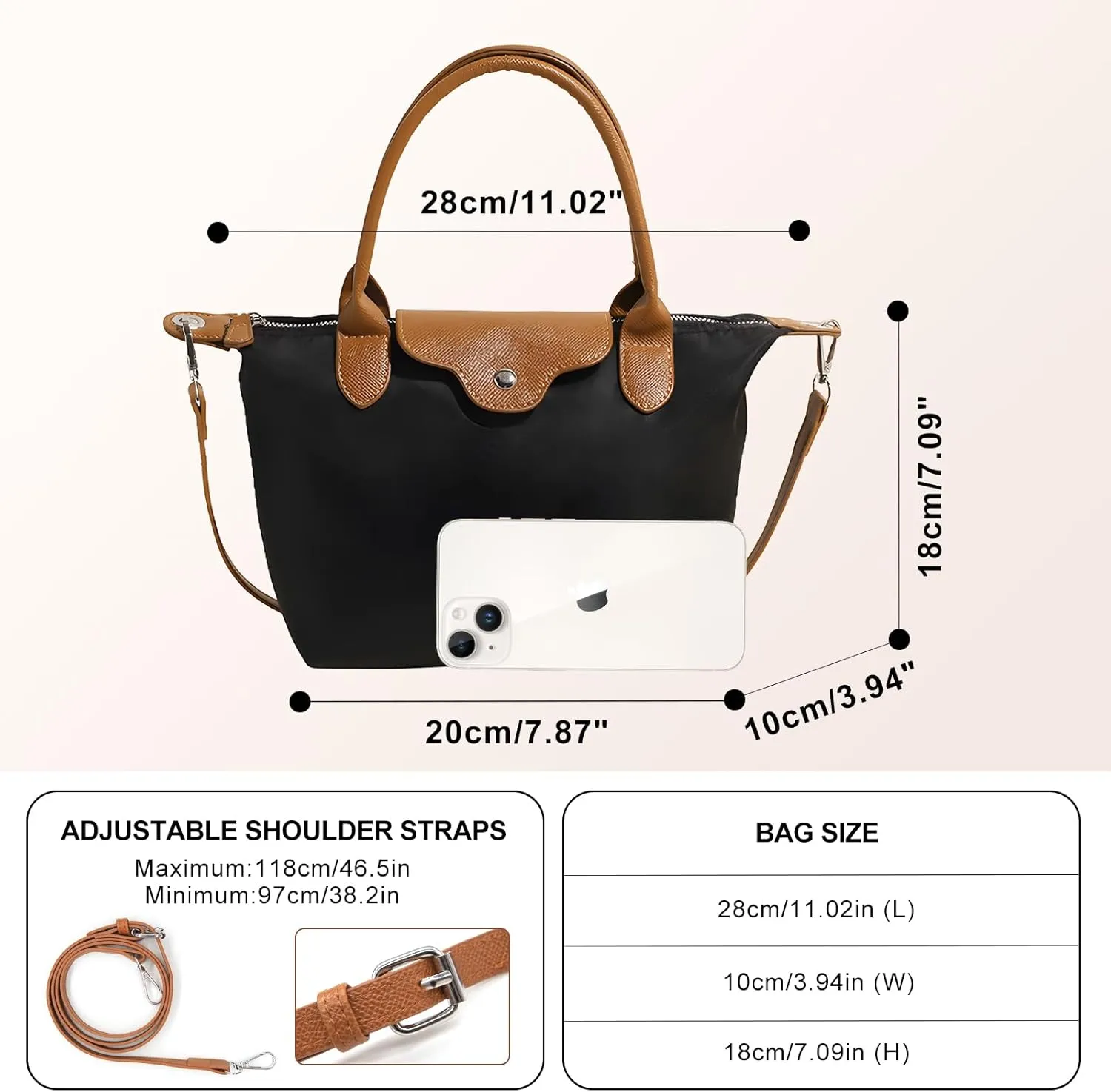 Long Keeper Mini Crossbody Bag for Women Casual Lightweight Small Nylon Tote Bag Ladies Shoulder Purses & Handbags With Strap