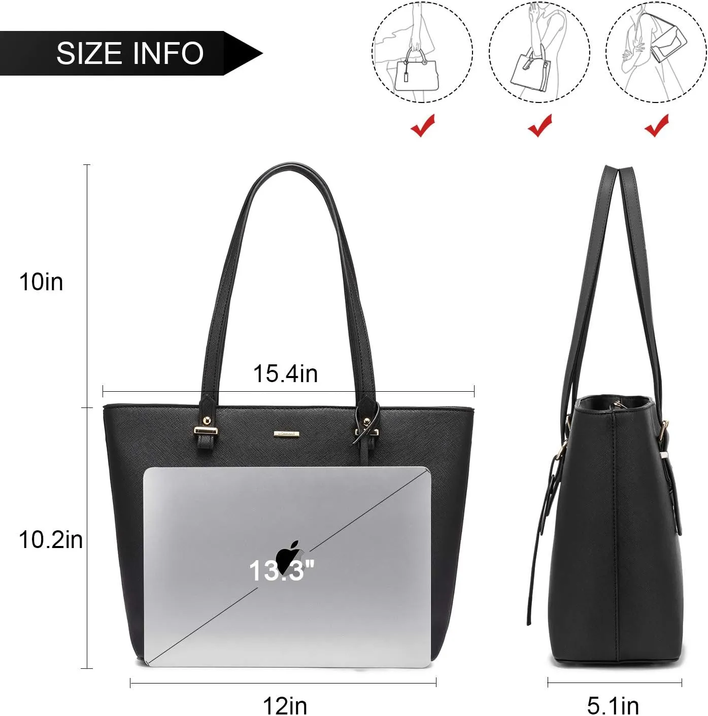 LOVEVOOK Purse for Women Fashion Tote Bag Shoulder Handbags Top Handle Satchel Bags with External Pocket