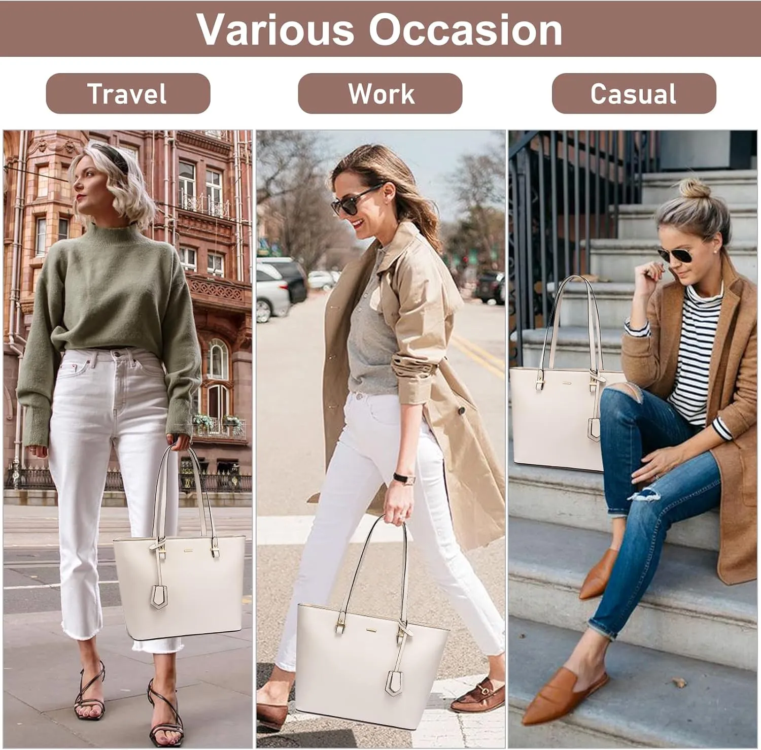 LOVEVOOK Purse for Women Fashion Tote Bag Shoulder Handbags Top Handle Satchel Bags with External Pocket