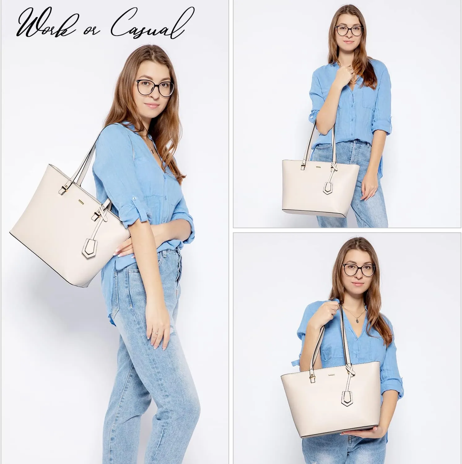 LOVEVOOK Purse for Women Fashion Tote Bag Shoulder Handbags Top Handle Satchel Bags with External Pocket