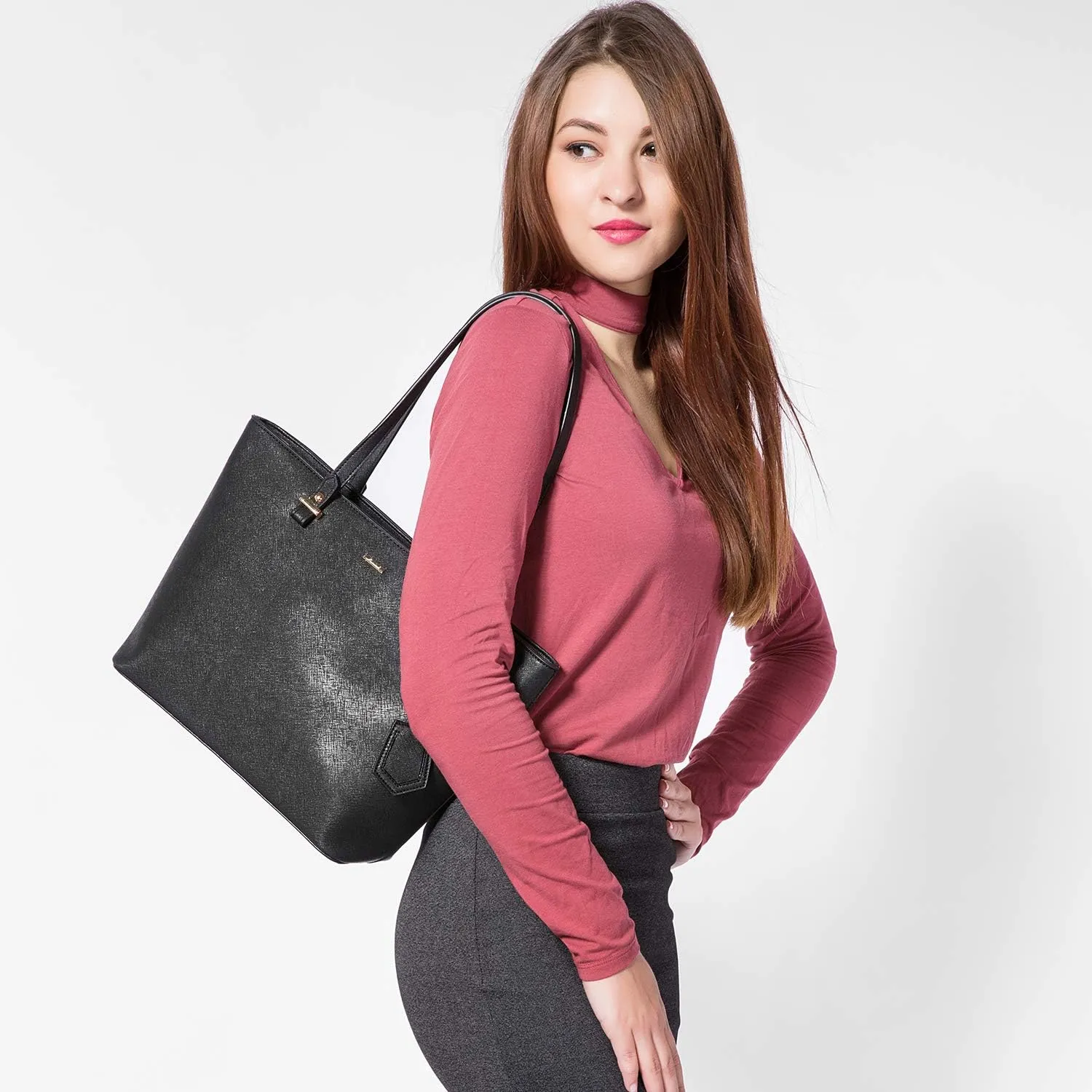 LOVEVOOK Purse for Women Fashion Tote Bag Shoulder Handbags Top Handle Satchel Bags with External Pocket