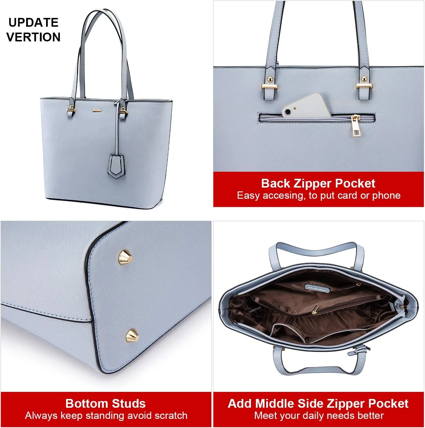 LOVEVOOK Purses for Women Fashion Handbag Set Tote Bags Shoulder Bag Top Handle Satchel Bags