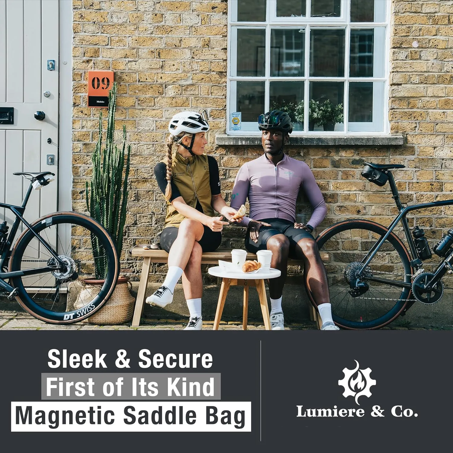 Lumiere & Co. Bike Bag Fidlock Magnetic Buckle Saddle Bag – Bike Seat Bag for Road and Cycling, Fast and Easy Attachment, Under-Seat Bicycle Storage, Bike Bags (Black, Large)