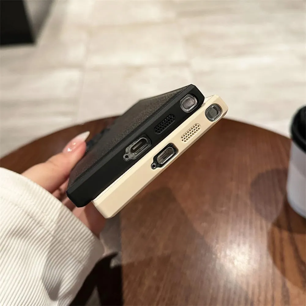 Luxury PU Leather Pattern Matte Phone Case for Samsung Galaxy S25 S24 S23 S22 S21 Ultra Plus Camera Protection Shockproof Cover,Antique White,for Galaxy S23 Ultra