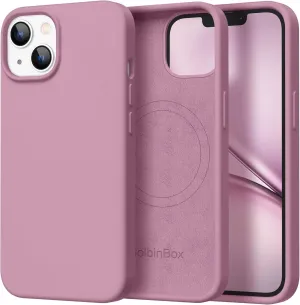 Magnetic for iPhone 13 Case & iPhone 14 Case, Compatible with MagSafe, [Soft Anti-Scratch Microfiber Lining], Slim Liquid Silicone Shockproof Protective Phone Case 6.1 inch, Blackcurrant