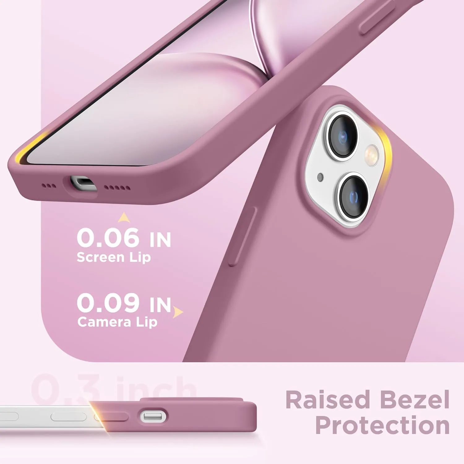 Magnetic for iPhone 13 Case & iPhone 14 Case, Compatible with MagSafe, [Soft Anti-Scratch Microfiber Lining], Slim Liquid Silicone Shockproof Protective Phone Case 6.1 inch, Blackcurrant
