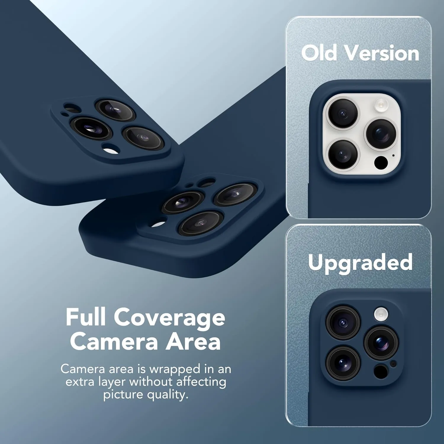 Magnetic for iPhone 15 Pro Case, Compatible with MagSafe, [Full Camera Protection][Screen Protector] Silicone Shockproof Protective Phone Case for iPhone 15 Pro 6.1", Cobalt Blue
