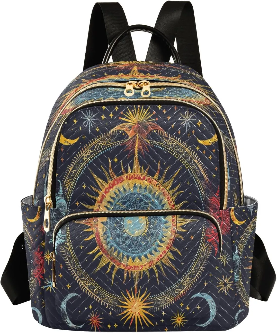 Mandala Ethnicmoon Stars Alchemy Backpack Purse Ladies Rucksack Travel Shoulder Bag Casual Daily Backpack