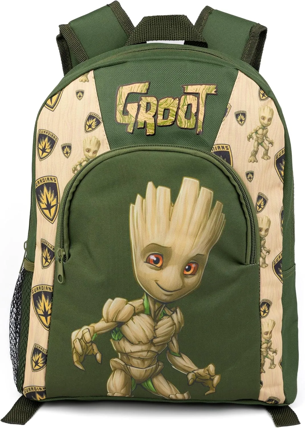 Marvel Guardians of the Galaxy Kids Backpack | Boys & Girls Green Rucksack with Adjustable Straps | Baby Groot School Bag