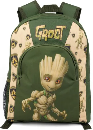 Marvel Guardians of the Galaxy Kids Backpack | Boys & Girls Green Rucksack with Adjustable Straps | Baby Groot School Bag