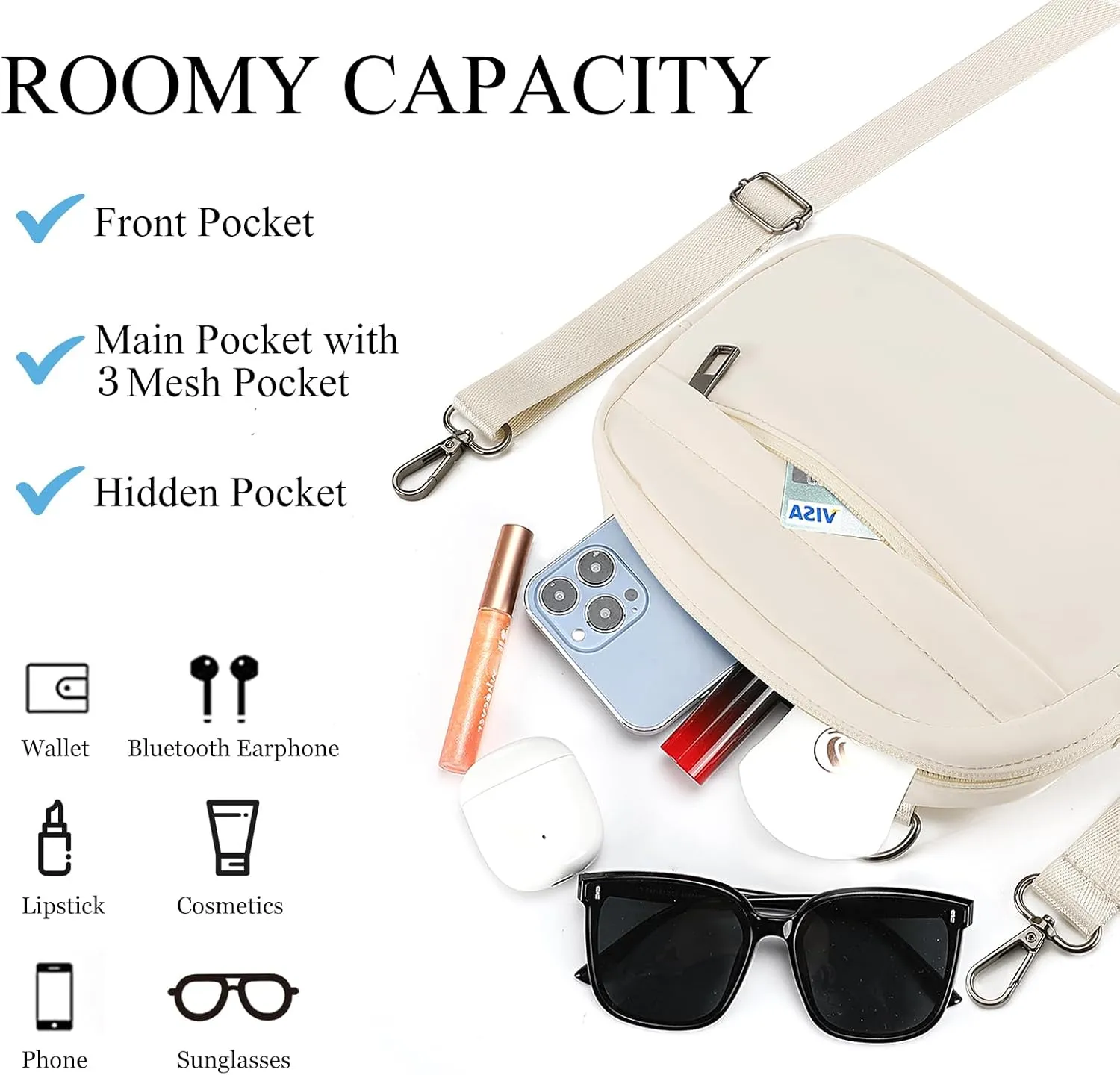 MAXTOP Small Crossbody Bags for Women Belt Bag Fanny Pack with Adjustable Strap