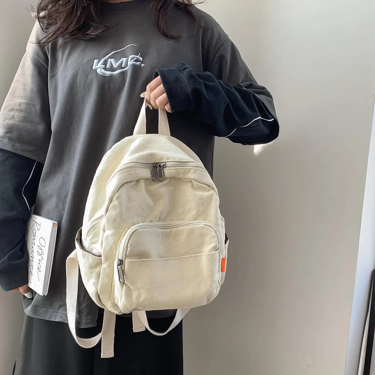 MaxxCloud Vintage Denim Laptop Backpack Casual Canvas Daypack Handbag Purse Lightweight Rucksack Shoulder Bag