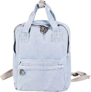 MaxxCloud Vintage Denim Laptop Backpack Casual Canvas Daypack Handbag Purse Lightweight Rucksack Shoulder Bag
