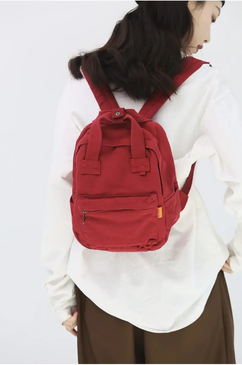 MaxxCloud Vintage Denim Laptop Backpack Casual Canvas Daypack Handbag Purse Lightweight Rucksack Shoulder Bag